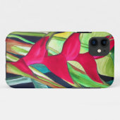 Coques Case-Mate iPhone Heliconia Lobster Claw fleur d'aquarelle tropicale (Dos (Horizontal))