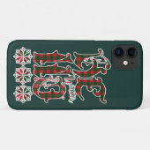 Coques Case-Mate iPhone Hello Winter Holiday Lettering, Motif écossais (Dos (Horizontal))