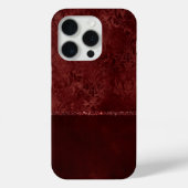 Coques Case-Mate iPhone Henné Romance | Red Satiny Grunge Damask (Verso)