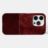 Coques Case-Mate iPhone Henné Romance | Red Satiny Grunge Damask (Verso (horizontal))