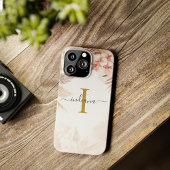 Coques Case-Mate iPhone Herbe de la Pampa Monogramme Initiale Terracotta É