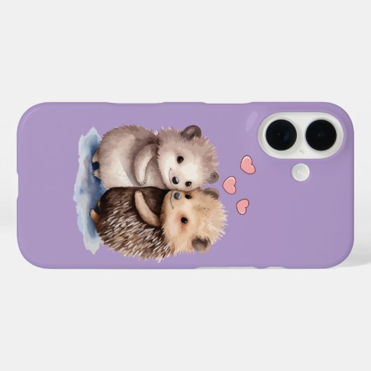 Coques Case-Mate iPhone Hérisson adorable (Verso (horizontal))