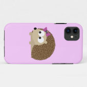 Coques Case-Mate iPhone hérisson de fille mignonne (Dos (Horizontal))