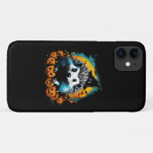 Coques Case-Mate iPhone Hérisson d'Halloween et citrouilles mignon (Dos (Horizontal))