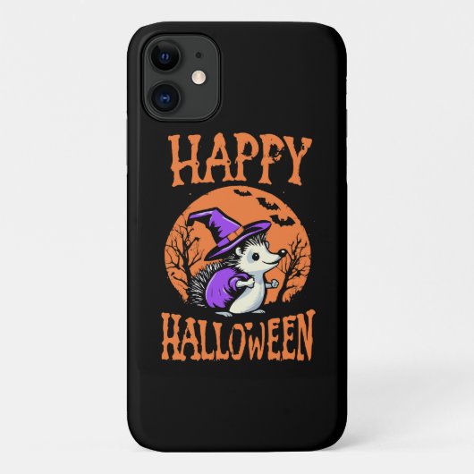 Coques Case-Mate iPhone Hérisson d'Halloween Heureux Sorcière (Dos)