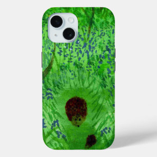 Coque Pour iPhone 15 Hérisson en bois de printemps Bluebell