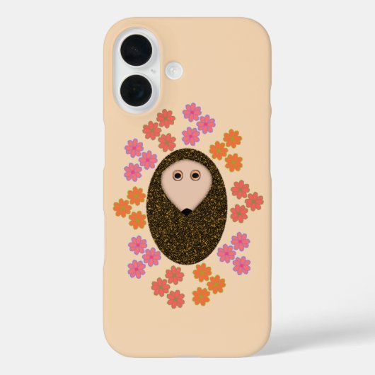 Coques Case-Mate iPhone Hérisson endormi et fleurs (Verso)