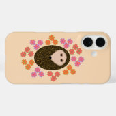 Coques Case-Mate iPhone Hérisson endormi et fleurs (Verso (horizontal))