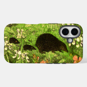Coques iPhone 16 Hérisson et bébé de style Art nouveau néerlandais