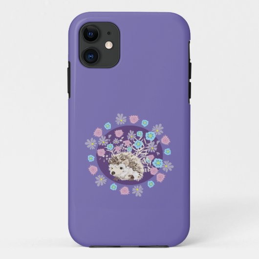 Coques Case-Mate iPhone Hérisson et fleurs (Dos)