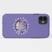 Coques Case-Mate iPhone Hérisson et fleurs (Dos (Horizontal))