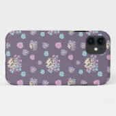 Coques Case-Mate iPhone hérisson et fleurs motif (Dos (Horizontal))