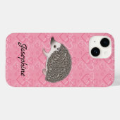 Coques Case-Mate iPhone Hérisson Pygmée Africaine Sur Motif Coeur Rose (Verso (horizontal))