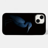 Coques Case-Mate iPhone Héron bleuâtre Black 4 Luxe iPhone 14 Mate (Verso (horizontal))
