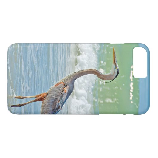 Coques Case-Mate iPhone héron dans le surf océanique (Dos (Horizontal))