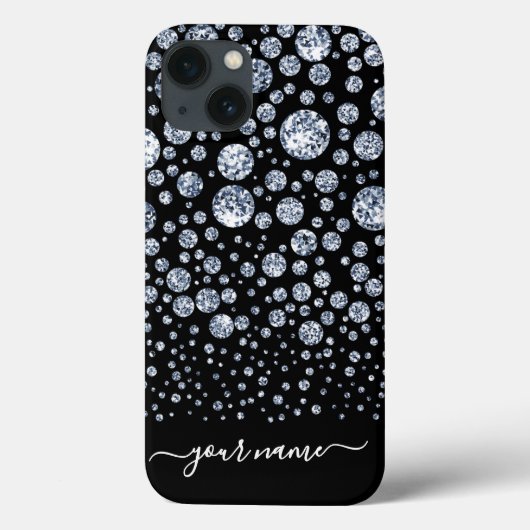 Coques Case-Mate iPhone Hérone de Parties scintillant diamant argenté (Verso)