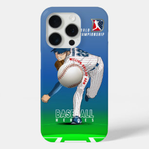 Coque iPhone 15 Pro Héros de baseball avec bras de millions de dollars