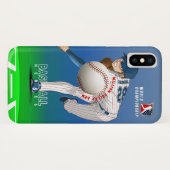 Coques Case-Mate iPhone Héros de baseball avec bras de millions de dollars (Dos (Horizontal))