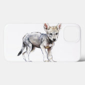 Coques Case-Mate iPhone Hesitating Arabian Wolf Pup 2009 (Verso (horizontal))