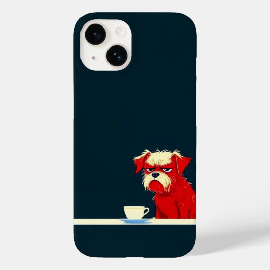 Coques Case-Mate iPhone Heure de café de chien grumpy - Cas de téléphone m (Verso)