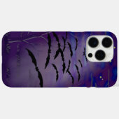 Coques Case-Mate iPhone Heure de gestation avec pleine lune jaune et chauv (Verso (horizontal))