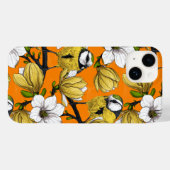 Coques Case-Mate iPhone Heure du printemps en jaune (Verso (horizontal))