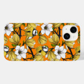 Coques Case-Mate iPhone Heure du printemps en jaune (Verso (horizontal))