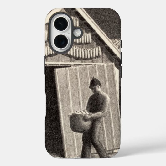 Coques Case-Mate iPhone Heure et récolte des semences par Grant Wood (Verso)