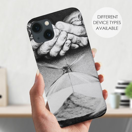 Coques Case-Mate iPhone Heure Temps Sable Mains Dessin Surreal Dark Art