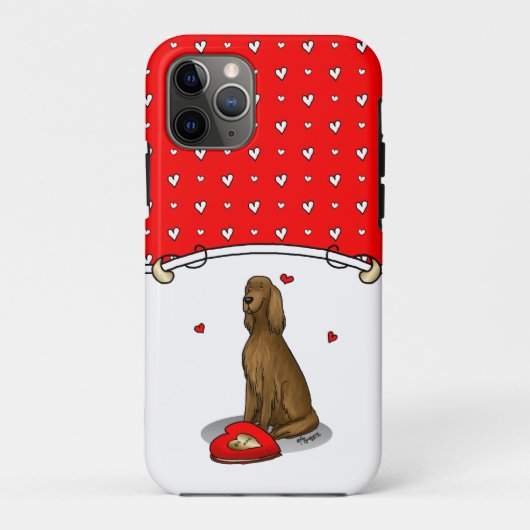 Coques Case-Mate iPhone Heureuse Sainte-Valentin Be Mine Irish Setter (rou (Dos)