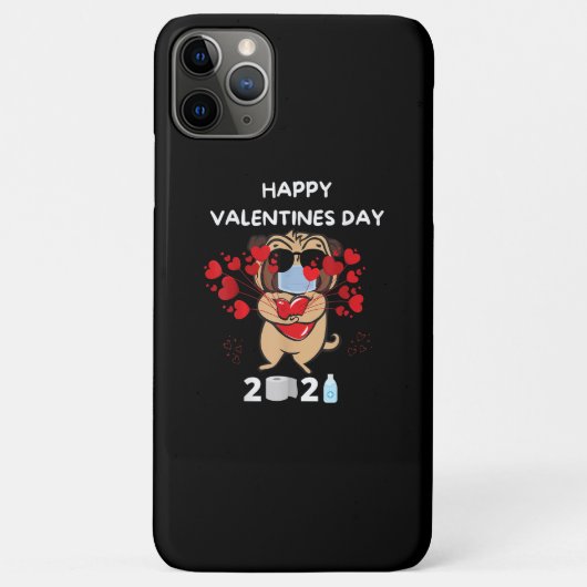 Coques Case-Mate iPhone Heureuse Sainte-Valentin de masque de visage du co (Dos)