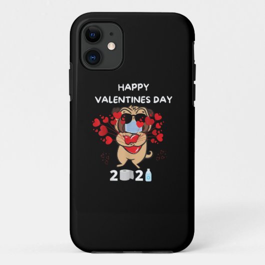 Coques Case-Mate iPhone Heureuse Sainte-Valentin de masque de visage du co (Dos)