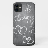 Coques Case-Mate iPhone Heureuse Sainte-Valentin sur un tableau à craie (Dos)