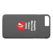 Coques Case-Mate iPhone Heureusement Mariés Depuis 1976 (Dos (Horizontal))
