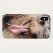 Coques Case-Mate iPhone Heureux chien sur une plage (Dos (Horizontal))