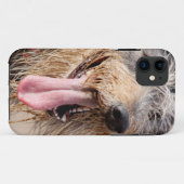 Coques Case-Mate iPhone Heureux chien sur une plage (Dos (Horizontal))