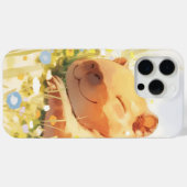 Coques Case-Mate iPhone Heureux comme un Capybara (Verso (horizontal))