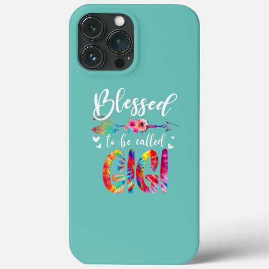 Coques Case-Mate iPhone Heureux D'Être Appelé Maman Gigi Flore Tie Dye (Verso)