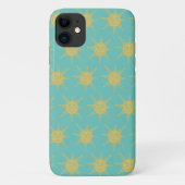 Coques Case-Mate iPhone Heureux Sunshine Suns Motif turquoise (Dos)