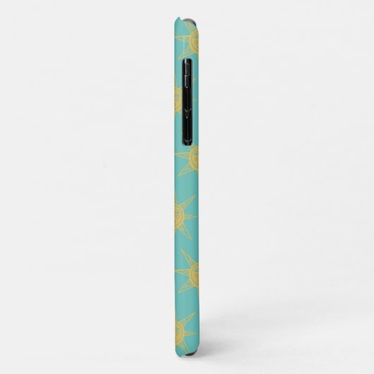 Coques Case-Mate iPhone Heureux Sunshine Suns Motif turquoise (Dos/Gauche)