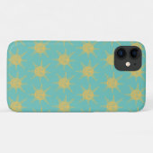 Coques Case-Mate iPhone Heureux Sunshine Suns Motif turquoise (Dos (Horizontal))