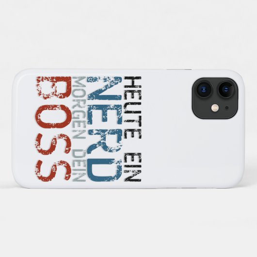Coques Case-Mate iPhone Heute ein Nerd, morgen dein Boss (Dos (Horizontal))