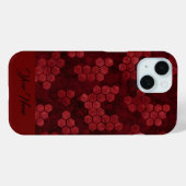 Coques Case-Mate iPhone Hexagon rouge de luxe Votre nom Magie Abstraite (Verso (horizontal))