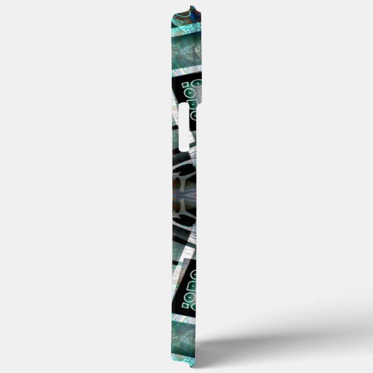 Coques Case-Mate iPhone Hexagone avec bannière et graffiti gauche, numériq (Verso / Droite)