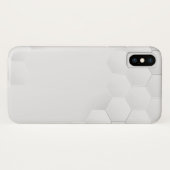 Coques Case-Mate iPhone hexagone blanc abstrait (Dos (Horizontal))