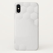 Coques Case-Mate iPhone hexagone blanc abstrait (Dos)