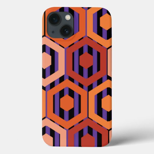 Coques Case-Mate iPhone Hexagons d'Halloween (Verso)
