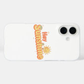 Coques Case-Mate iPhone "Hey Sunshine" avec Soleil Sourire (Verso (horizontal))