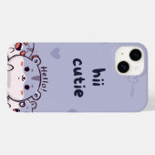 Coques Case-Mate iPhone Hi Cutie – Soft Aesthetic Cute Text Design (Verso (horizontal))