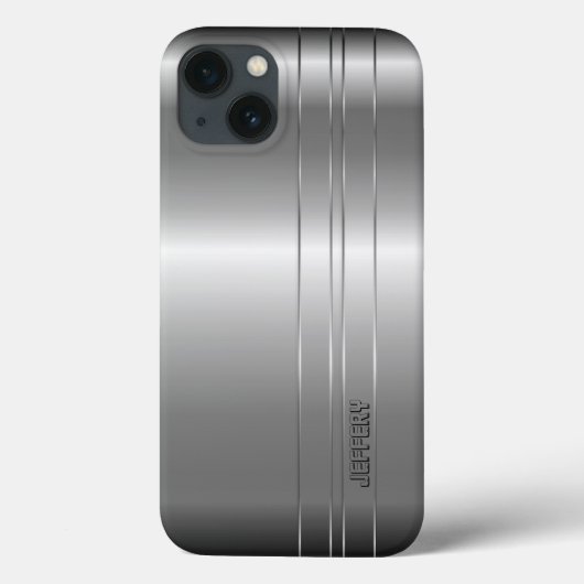 Coques Case-Mate iPhone Hi Tech Bandes Argent Métallisé 2 Design Case-Mate (Verso)